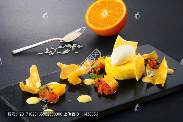 藏紅花牛奶米粒