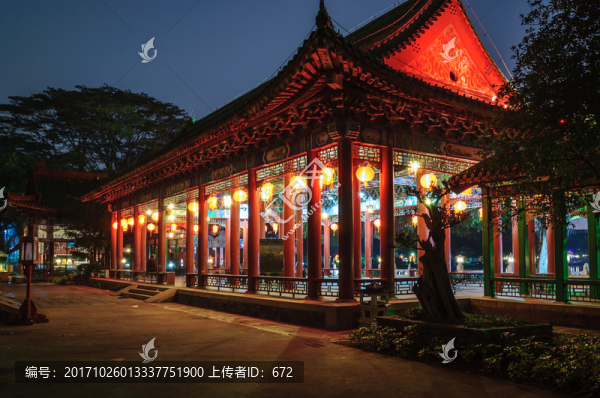 圓明新園夜景