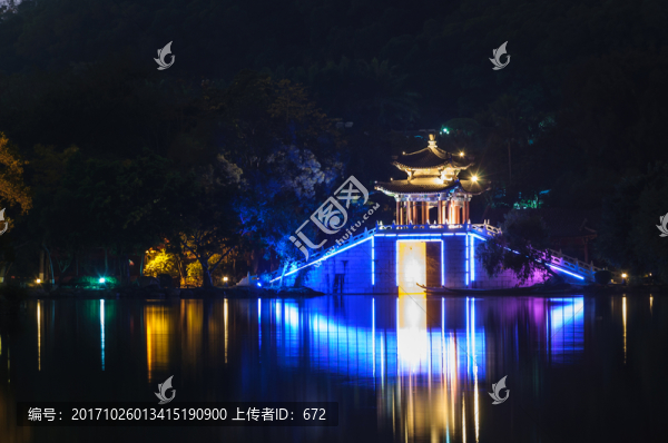 圓明新園夜景