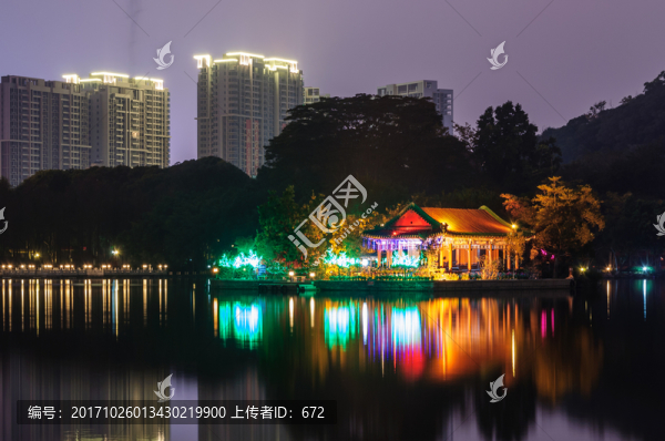 圓明新園夜景