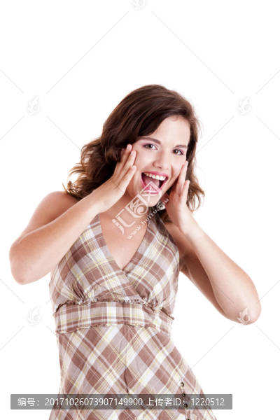 女人笑了