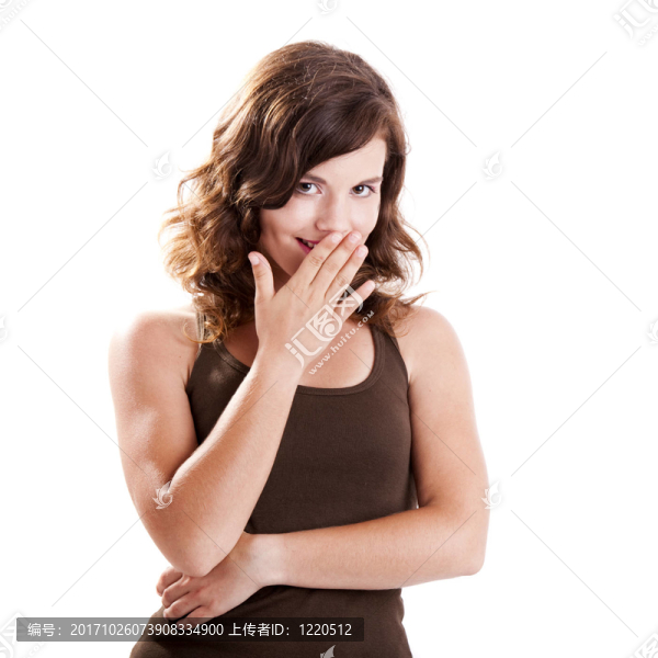 女人笑了