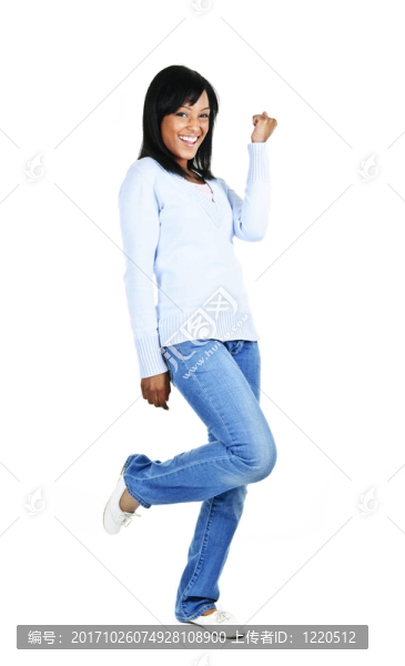女人笑了