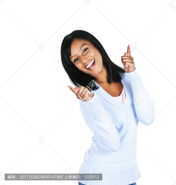 女人笑了