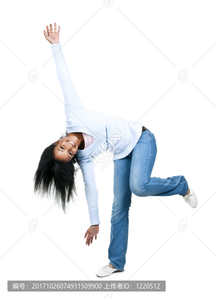女人笑了