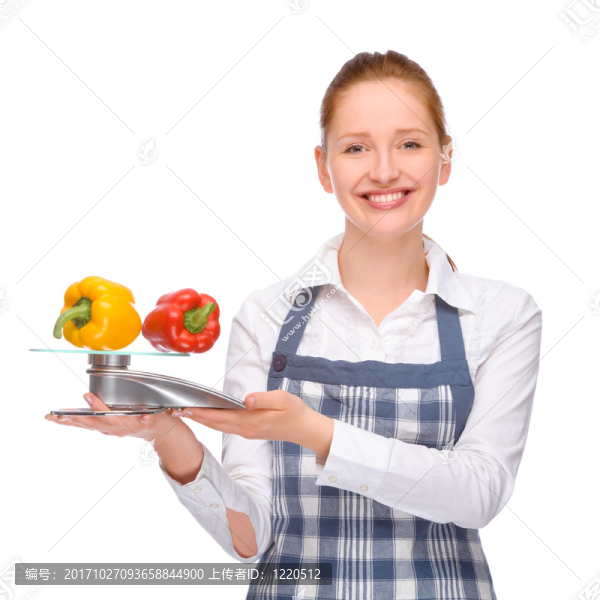 帶圍裙的女人