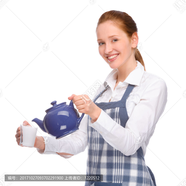帶圍裙的女人