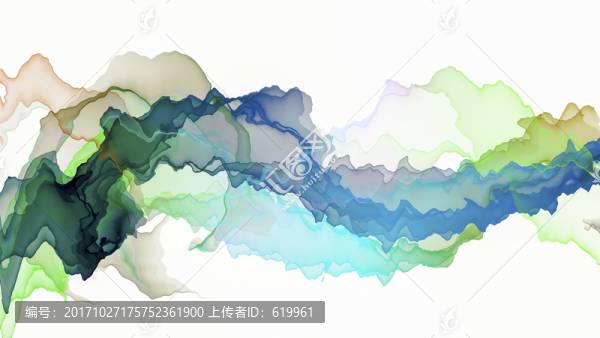 抽象山水,無(wú)分層