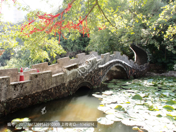 小橋流水,高山流水,拱橋