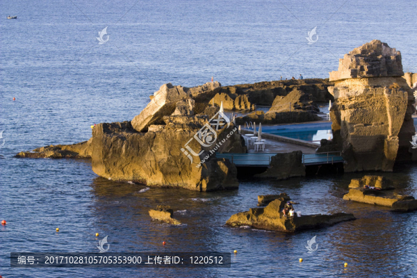 意大利海岸水日落