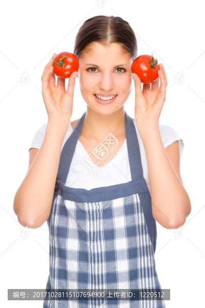 帶圍裙的女人