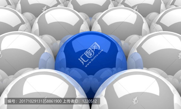 3D球藍白01