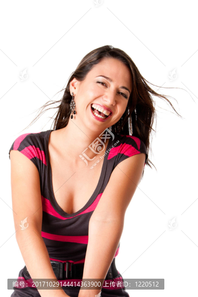 女人笑了