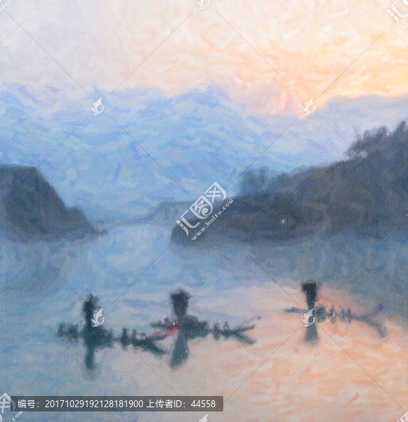楠溪江,油畫