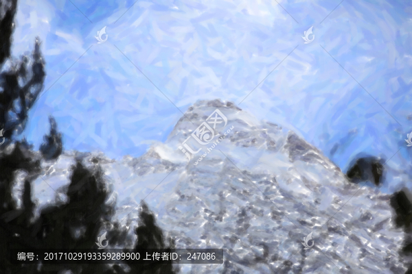 雪山,風(fēng)景畫