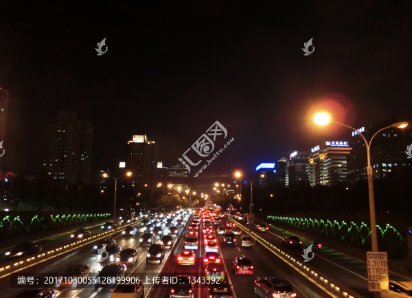 北京西二環(huán)金融街城市夜景
