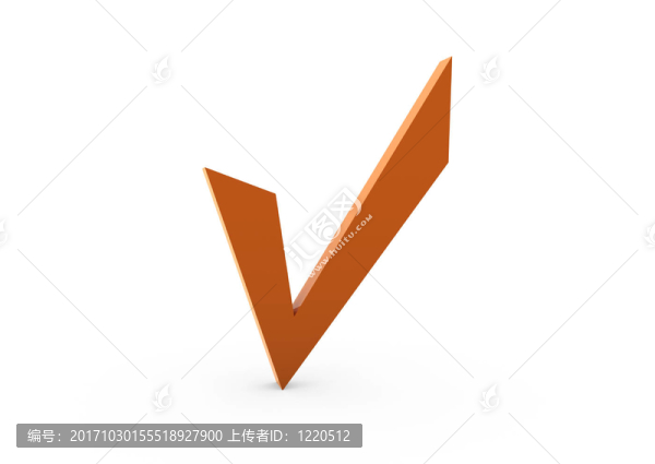 橙色白色背景3D復選框