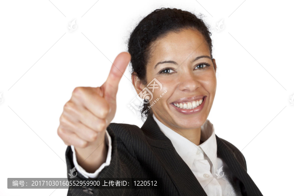 自覺(jué)笑的女商人