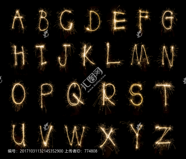 26個英文字母,煙火字