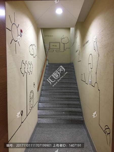 樓梯文藝墻面裝飾