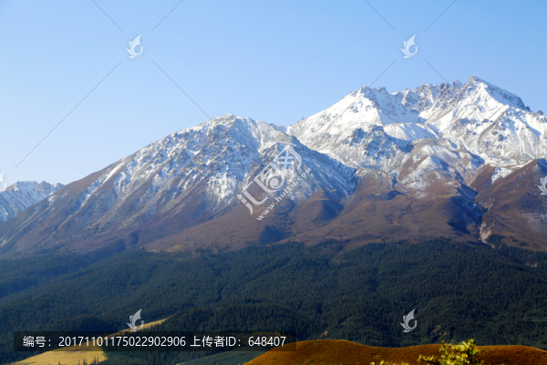 雪山,山峰,山坡,積雪,藍(lán)天