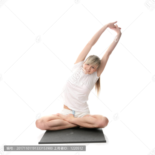 健身期間的年輕美女