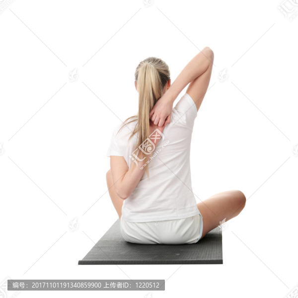 年輕婦女鍛煉