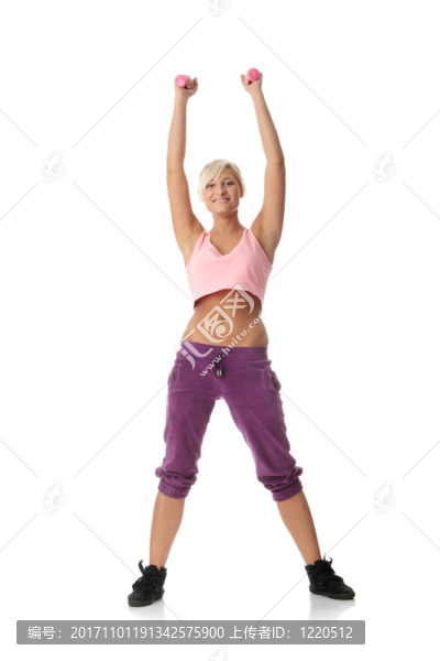 健身期間的年輕美女