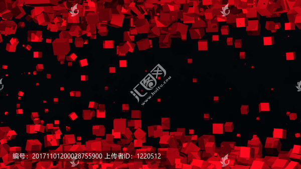 飛行3D立方體紅黑01
