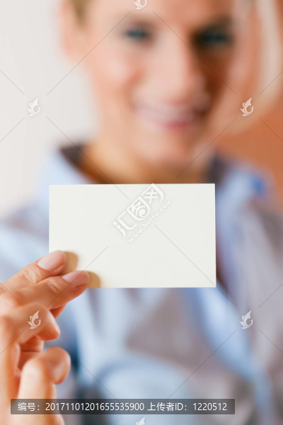 商人手中的名片