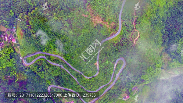 航拍盤山公路