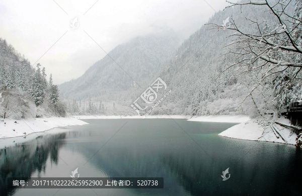 九寨溝,雪景,雪山