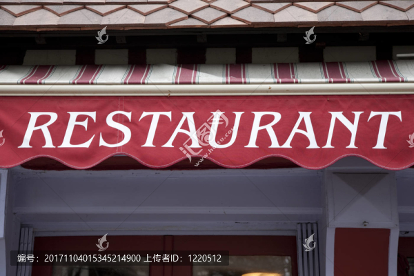 餐廳標志紅喝酒吃美食