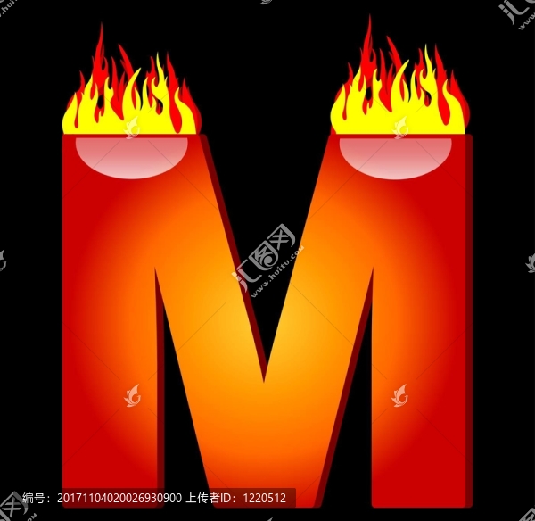 燃燒字母M