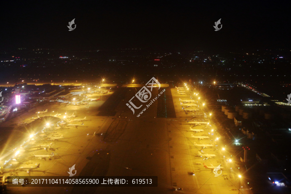 北京首都機場,夜景,俯瞰
