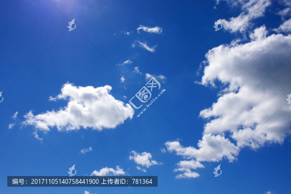 藍(lán)色天空壁紙,天空藍(lán)天白云