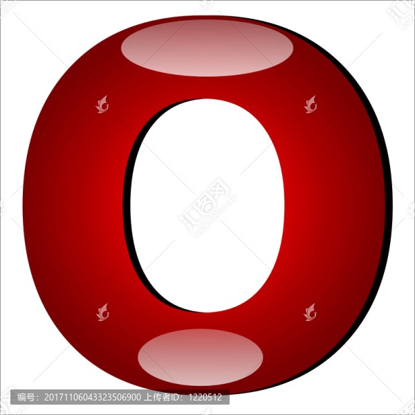 反光字母O