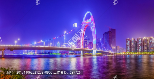 廣州獵德大景夜景,高清全景