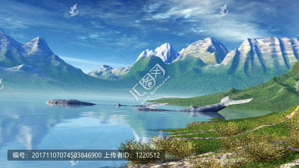 與鯨魚的海景