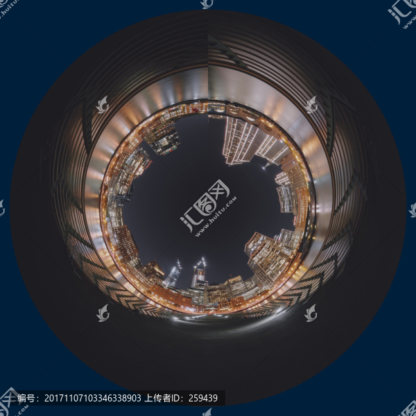 扭曲的城市夜景