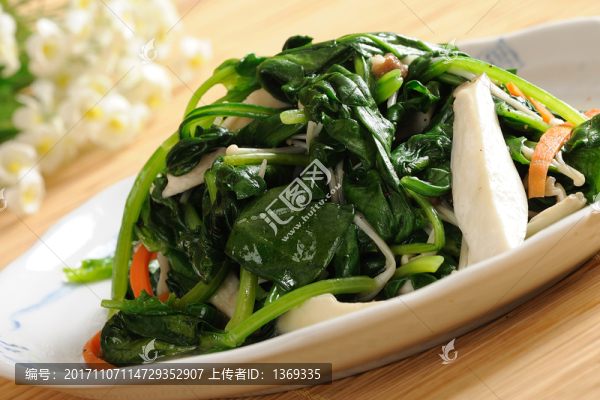菌菇炒菠菜