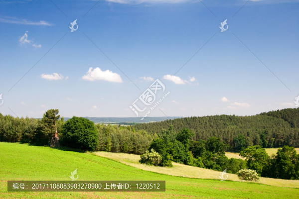 在圖林根州saale,holzland的夏天風(fēng)景