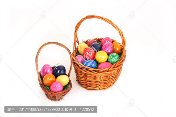 與復(fù)活節(jié)彩蛋的籃子