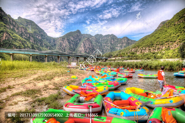 野三坡漂流,漂流,HDR