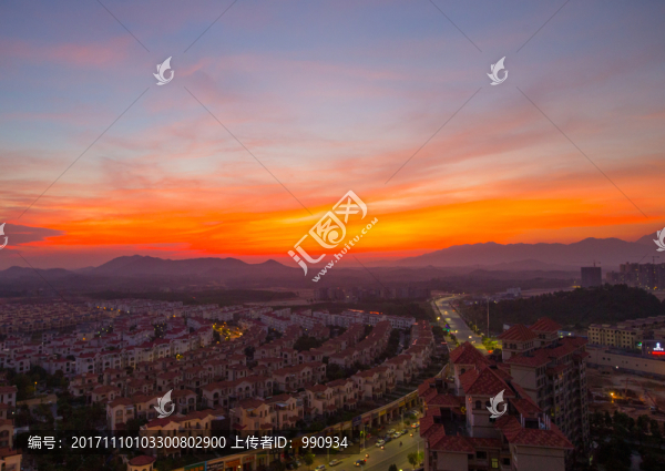 晚霞,夕陽紅,晚景