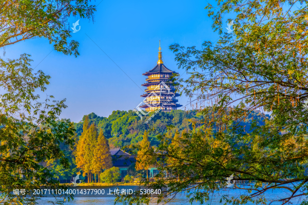 杭州西湖雷峰塔風(fēng)光