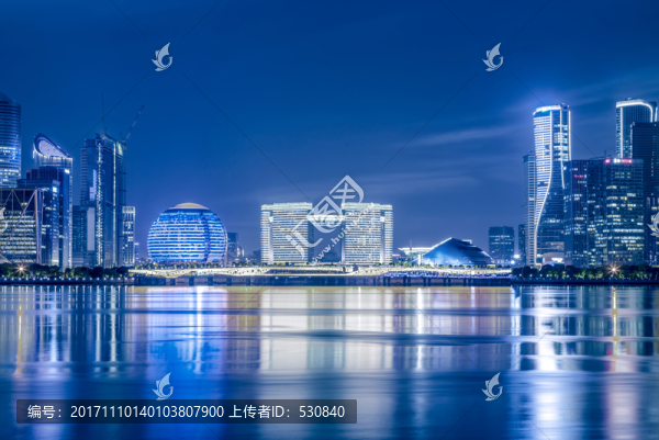 杭州錢江新城CBD夜景
