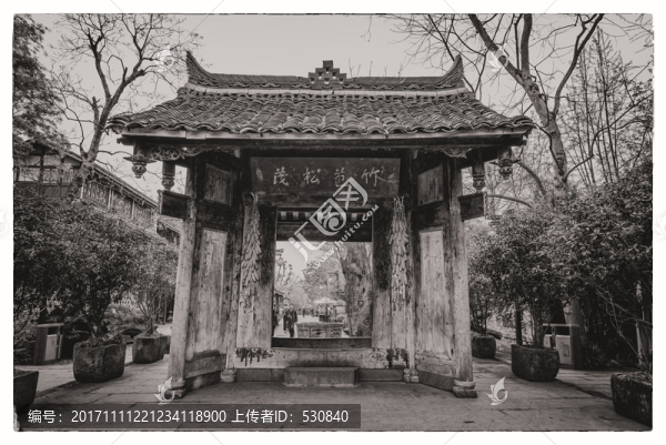 古鎮(zhèn)黑白照片