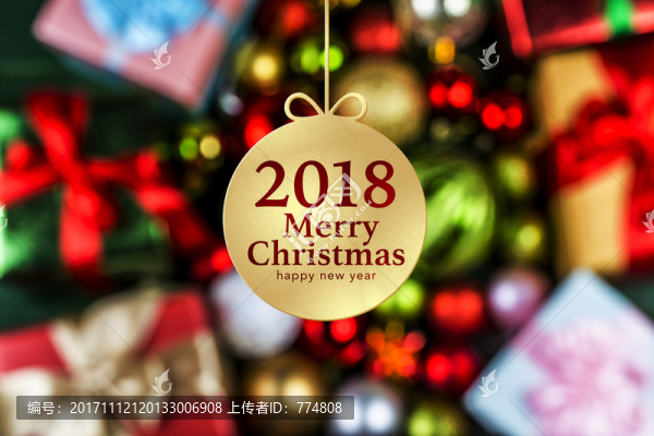 2018圣誕節(jié)禮物背景,概念