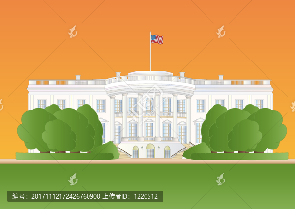 在日落的白色房子